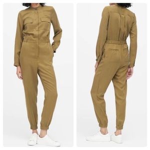 Banana Republic Petite Tencel Flight Coverall Utility Jumpsuit